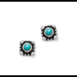James Avery SS turquoise post earrings
